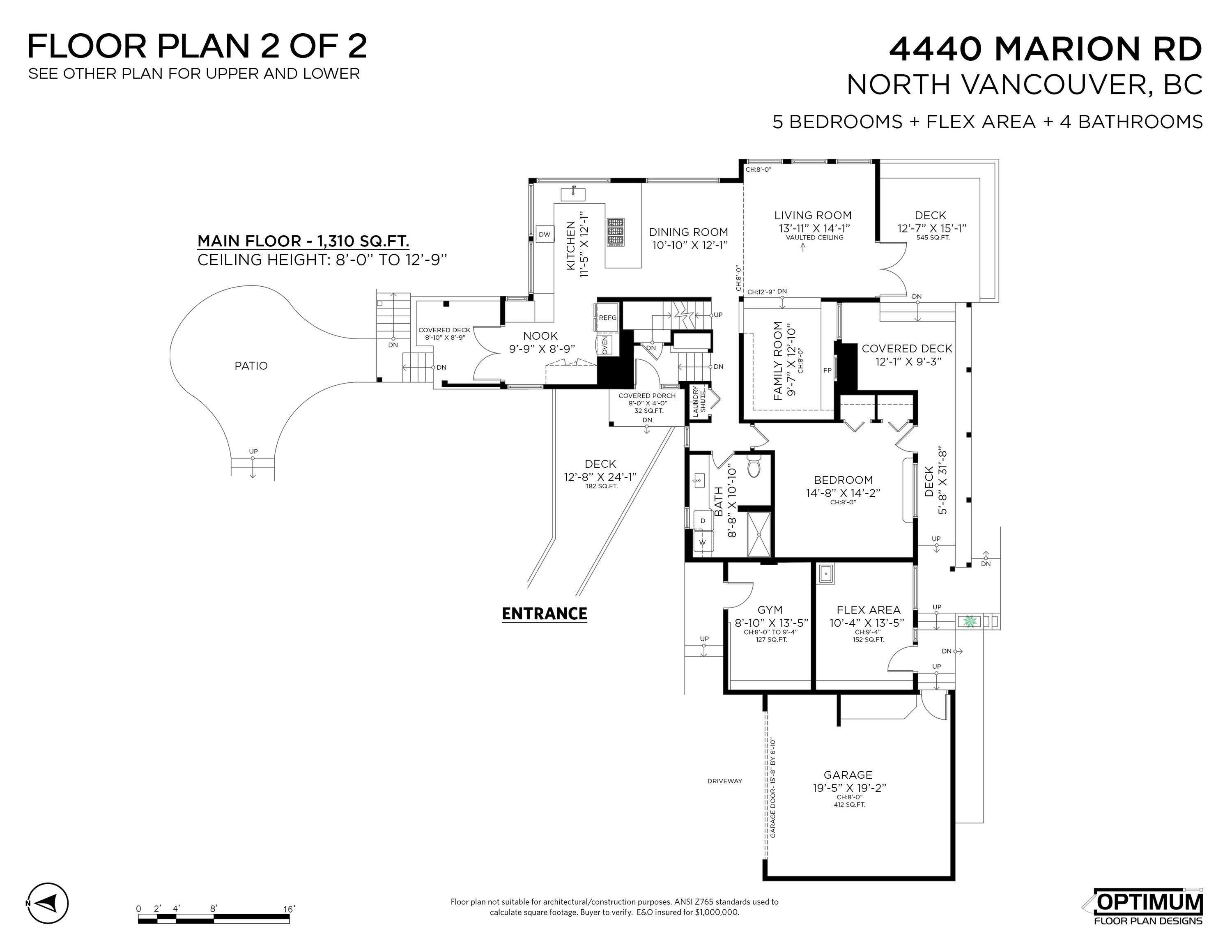 Second floorplan for 4440 Marion Road