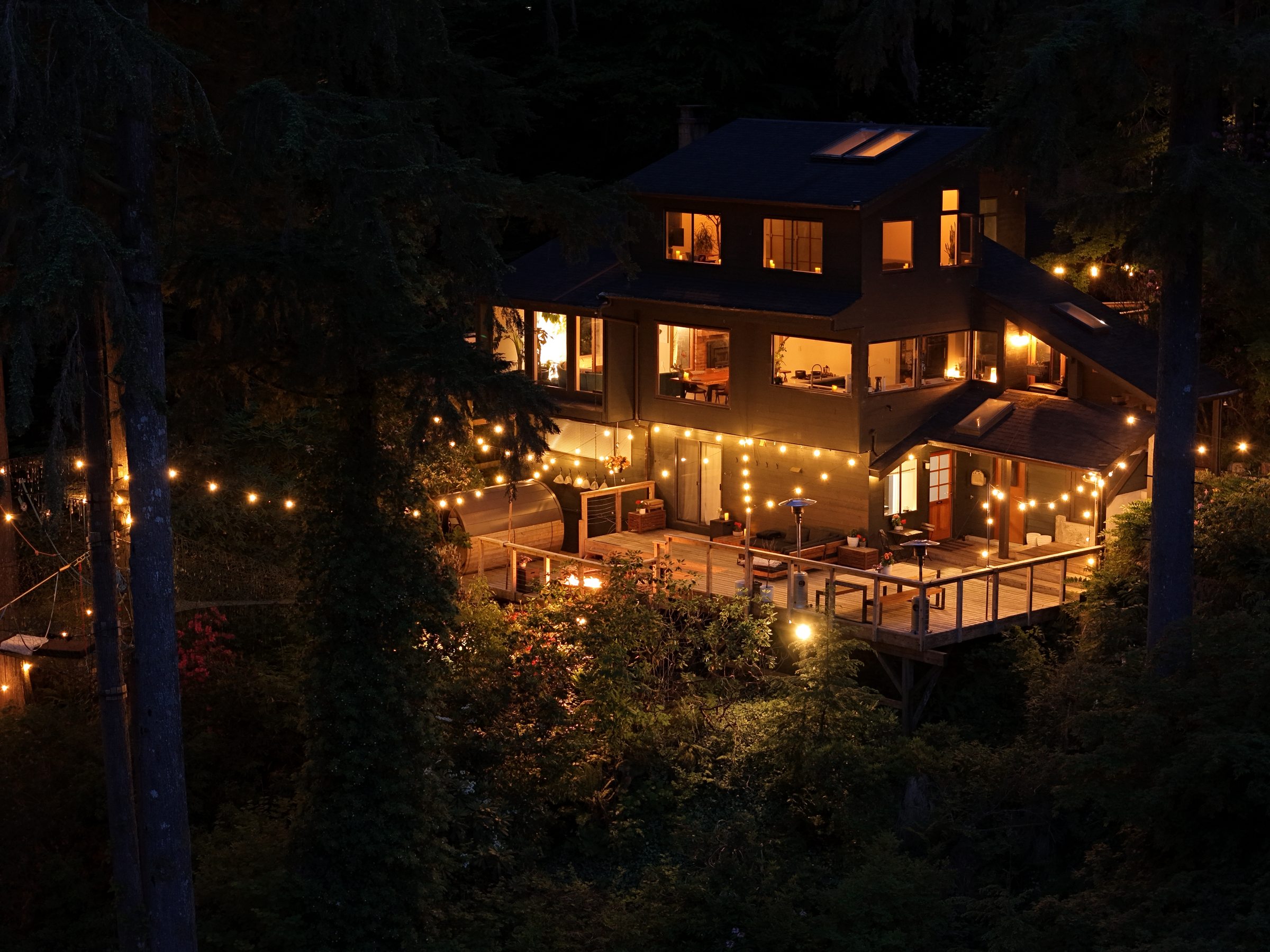 4440 Marion Road illuminated at night