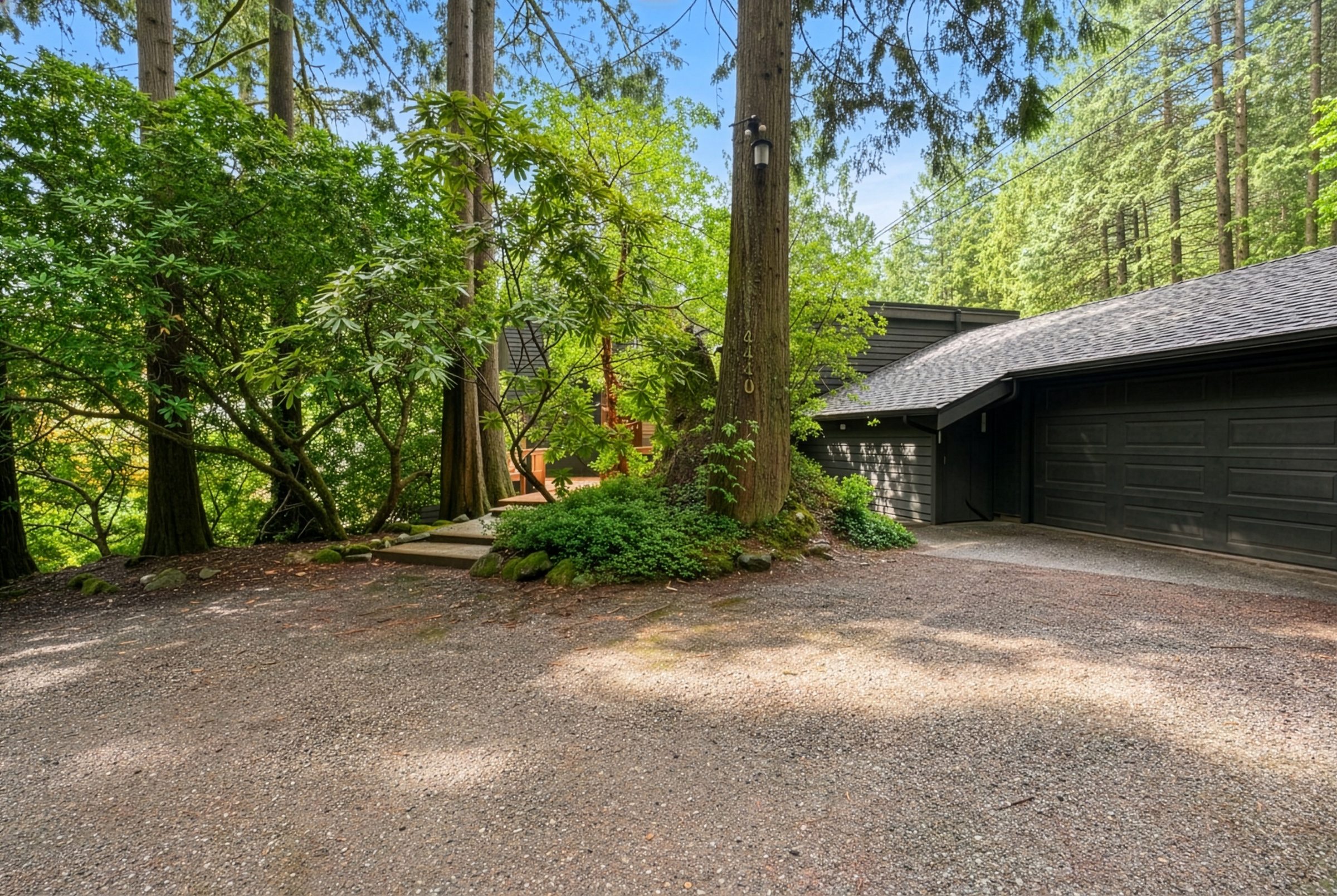 Front of the house and garage